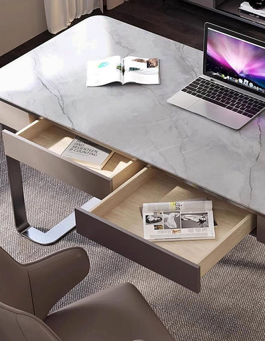 Hanna Office Desk, Sintered Stone