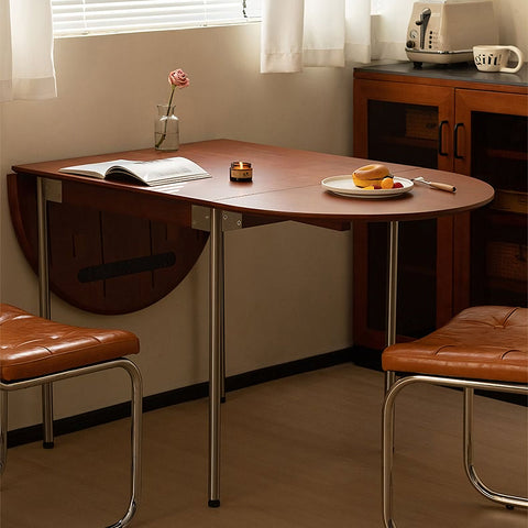 Tsvetkov Foldable Dining Table, Oval, Solid Wood