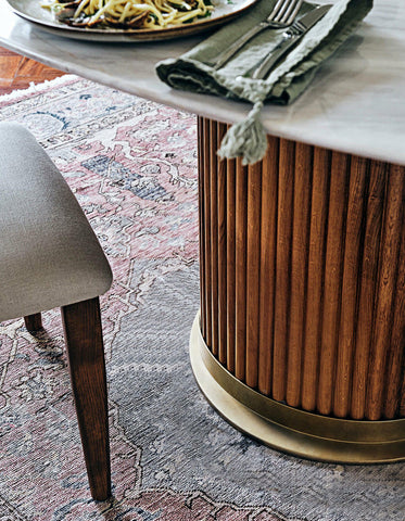 Murcell Oval Dining Table, Marble