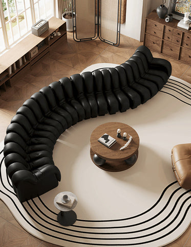 Robinson Four Seater, Five Seater Sofa, Piano Key Curved Sofa