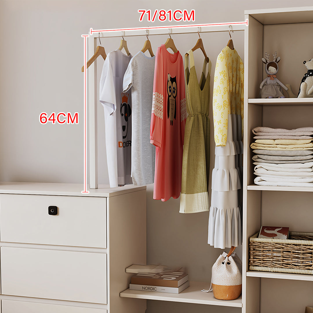 Hiroshi Coat Rack With Storage, Wardrobe With Coat Stand