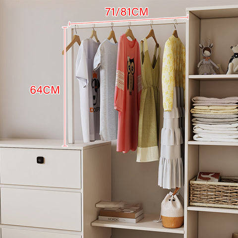 Hiroshi Coat Rack With Storage, Wardrobe With Coat Stand