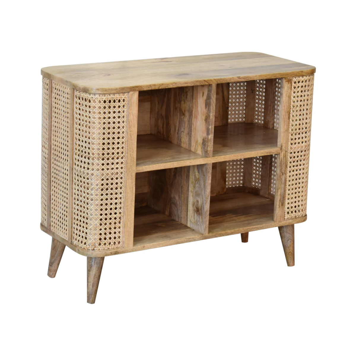 Artisan Furniture Solid Mango Wood Larissa Open Double Cabinet