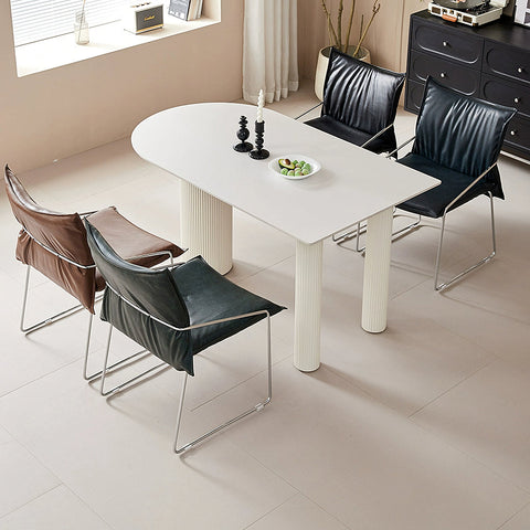 Egan Dining Chair With Armrests, Leather