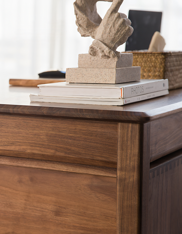 Boucher Office Desk With Storage, Walnut