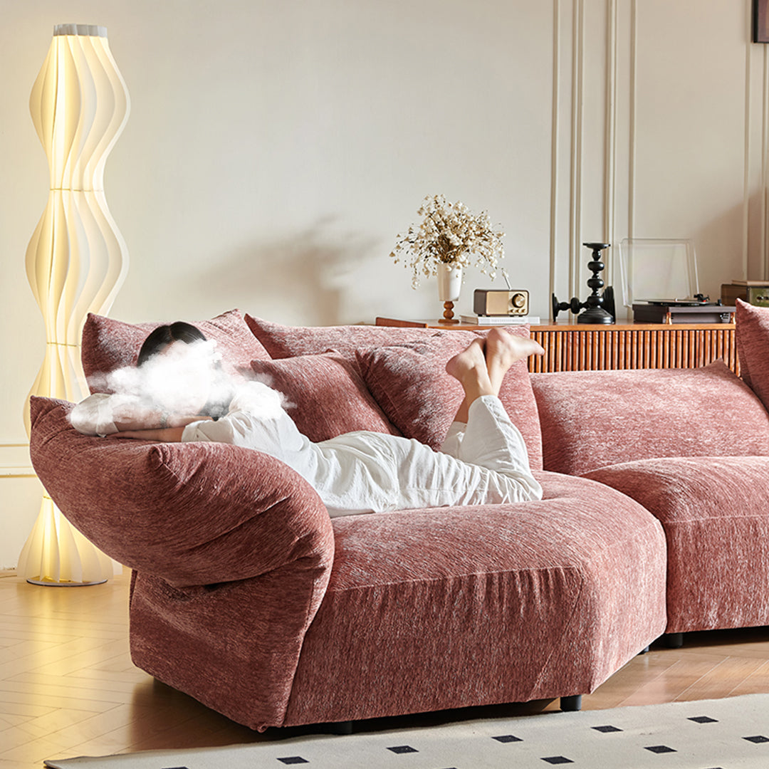 Berisha Petal Three Seater Corner Sofa, Four Seater Curved Sofa
