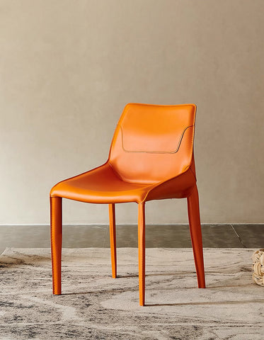 Rinaldi Modern Dining Chair, Real Leather