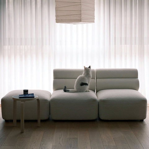 Bae Three Seater Corner Sofa, Modular Sofa, Velvet