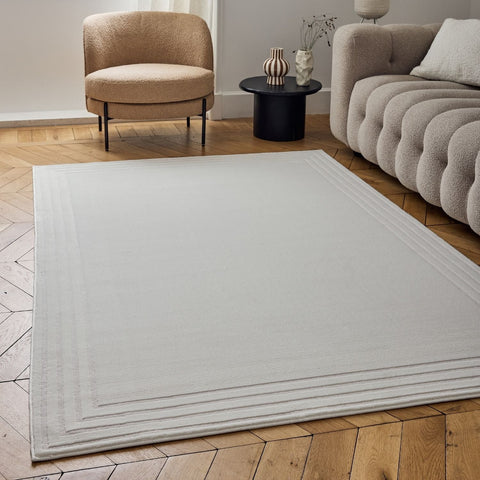Carmel Cream Bordered Rug | 6060