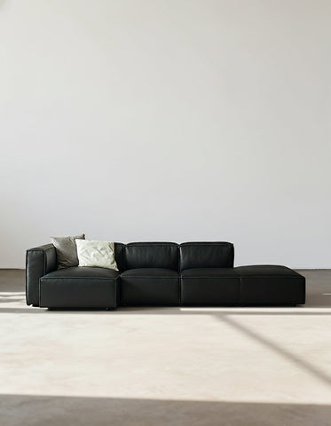 Hebe Three Seater / Four Seater Corner Sofa, Real Leather