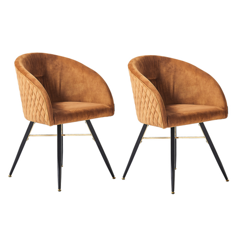 Vittorio LUX Velvet Dining Chair with Metal Legs - Perfect for Dining Room Living Room