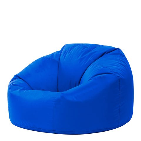 Bean Bag Bazaar Outdoor Bean Bag, Blue, Water Resistant Fabric, Large Beanbag with Filling Included, Floor Chair, Garden Chair, Outdoor Seating,