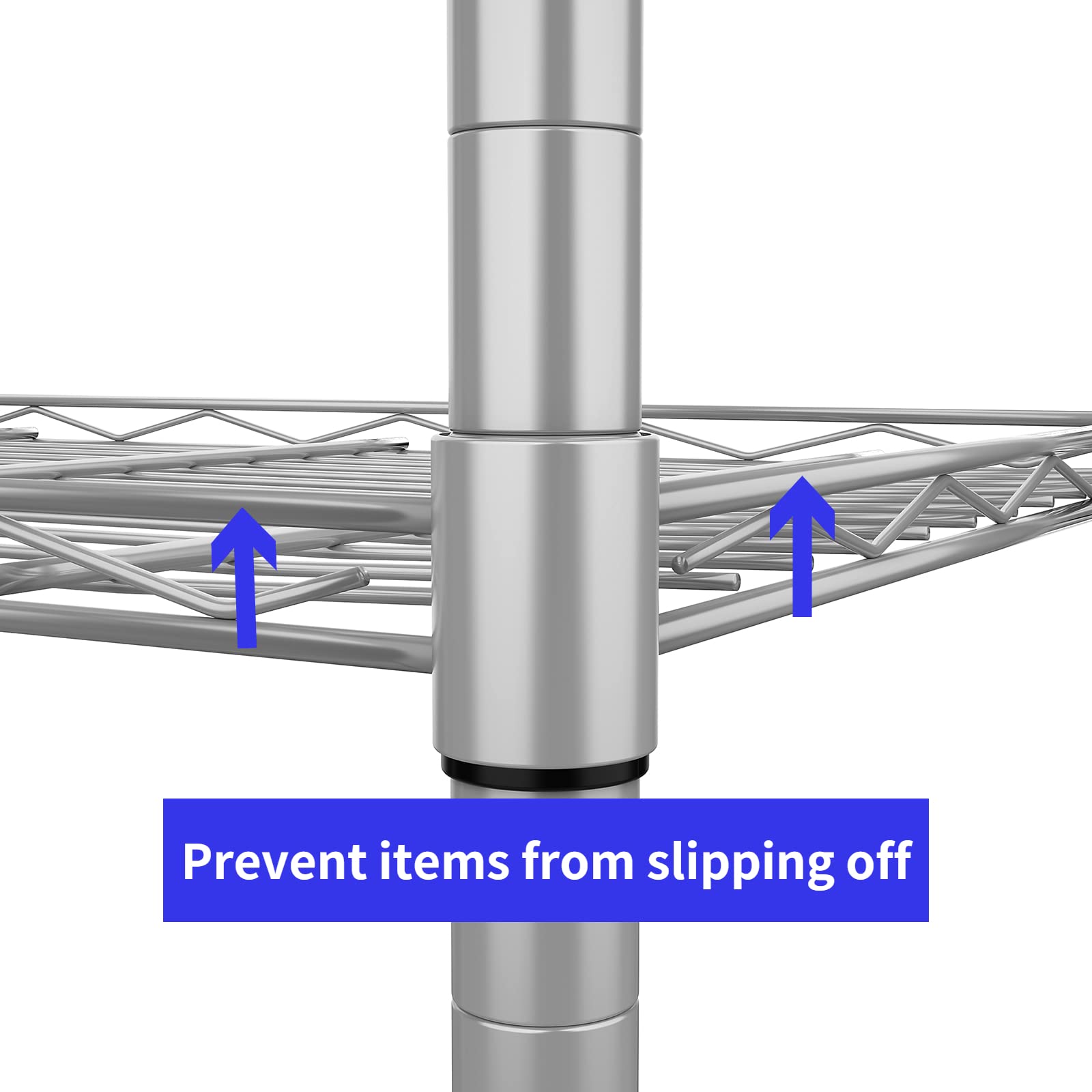 6-Tier Wire Shelving Unit, Free Standing Shelf, Storage Shelves, Heavy Duty Metal Organizer Rack for Garage, Kitchen, Living Room, Bathroom, 21.26L x