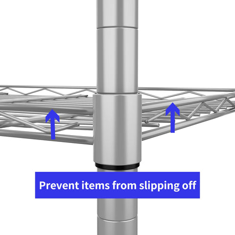 6-Tier Wire Shelving Unit, Free Standing Shelf, Storage Shelves, Heavy Duty Metal Organizer Rack for Garage, Kitchen, Living Room, Bathroom, 21.26L x