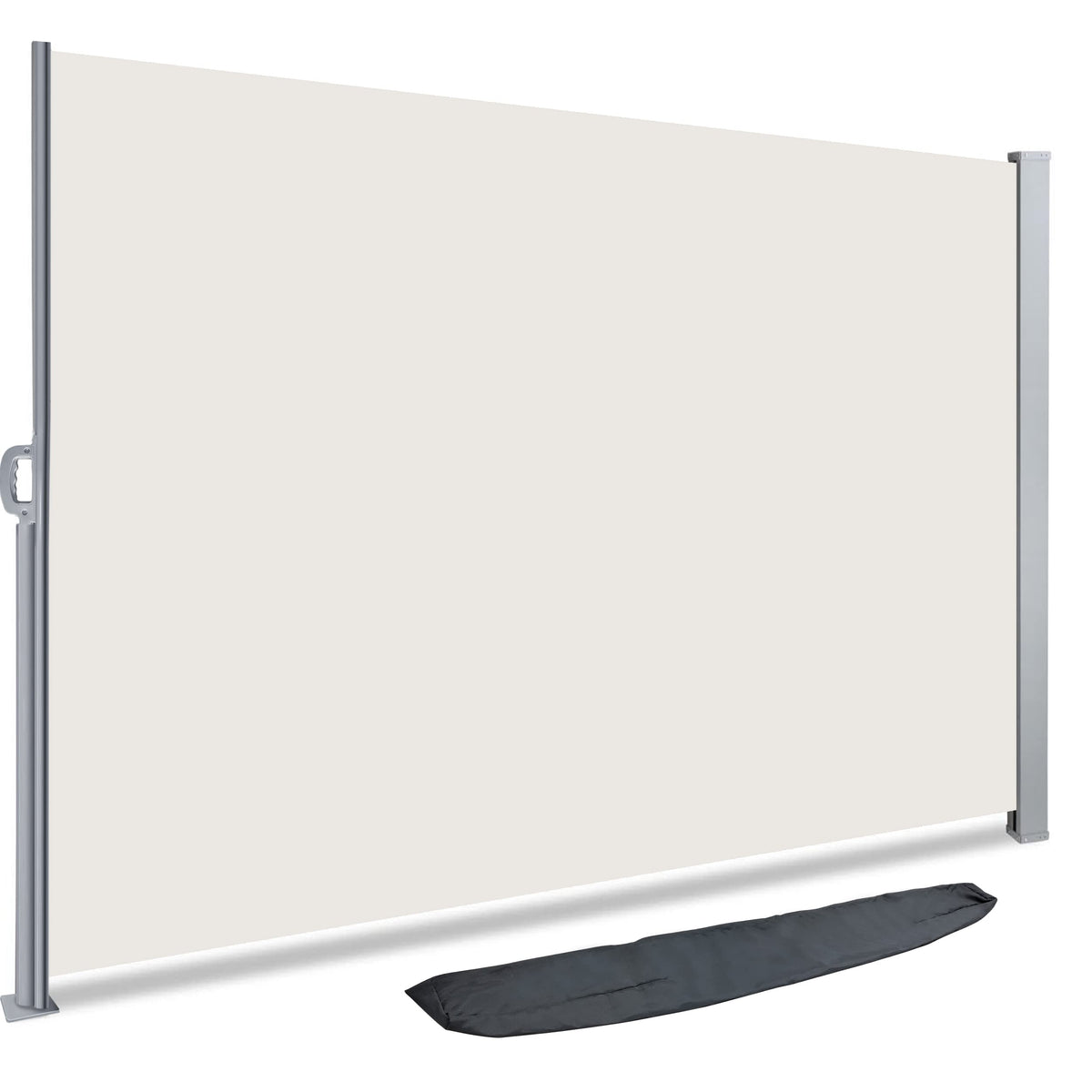 VOUNOT? Side Awning Retractable, Outdoor Privacy Screen for Garden, Balcony, Terrace, 180 x 300 cm, Beige