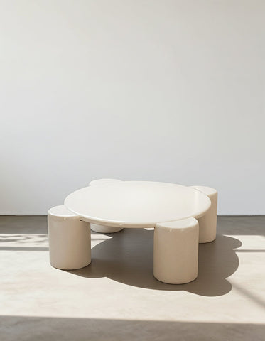 Nova Flower Nesting Coffee Table, White