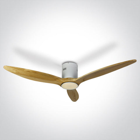 Black Body Ceiling Fans Light Wood Blades - 6312LC