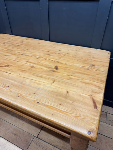 Vintage Solid Pine Table  / Farmhouse Dining Table / Rustic Kitchen Table