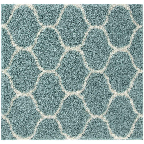 Moroccan Duck Egg Blue Shaggy Rug | 650
