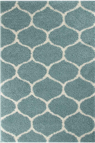Moroccan Duck Egg Blue Shaggy Rug | 650
