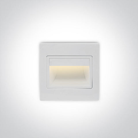 Indoor Square Wall Recessed - 68007- 1,5 W Wall recessed LED light, ideal for step and corridor illumination  Supplied complete with non-dimmable LED driver