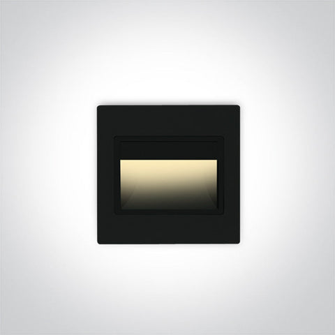 Indoor Square Wall Recessed - 68007- 1,5 W Wall recessed LED light, ideal for step and corridor illumination  Supplied complete with non-dimmable LED driver