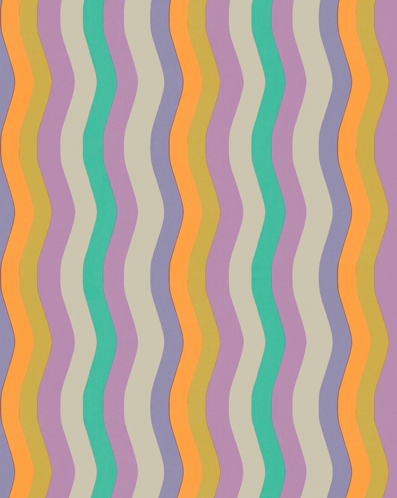 Wavy Stripe Wallpaper