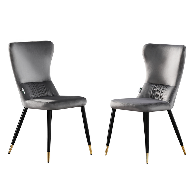 New York LUX Velvet Dining Chair with Metal Legs - Scandinavian Inspired