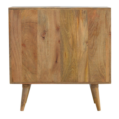 Artisan Furniture Solid Mango Wood Pineapple Carved Cabinet