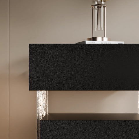 Ibarra Bedside Table With Storage & Light Strip