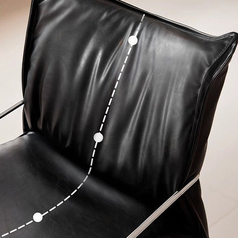 Egan Dining Chair With Armrests, Leather