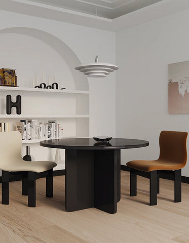 Yadav Glass Top Dining Table, Round Accent Table