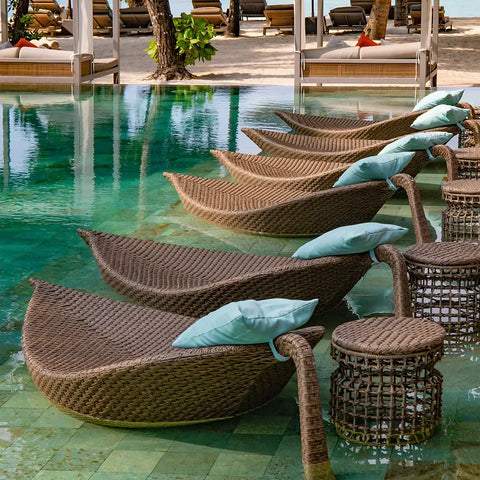 Escobar Garden Outdoor Sun Lounger, Rattan