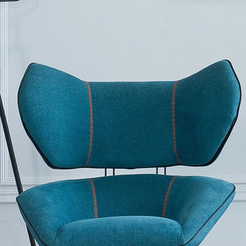 Gallo Swivel Lounge Chair With Footstool, Blue