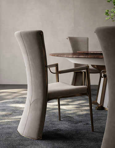 Albrecht High Back Dining Chair, All Real Leather