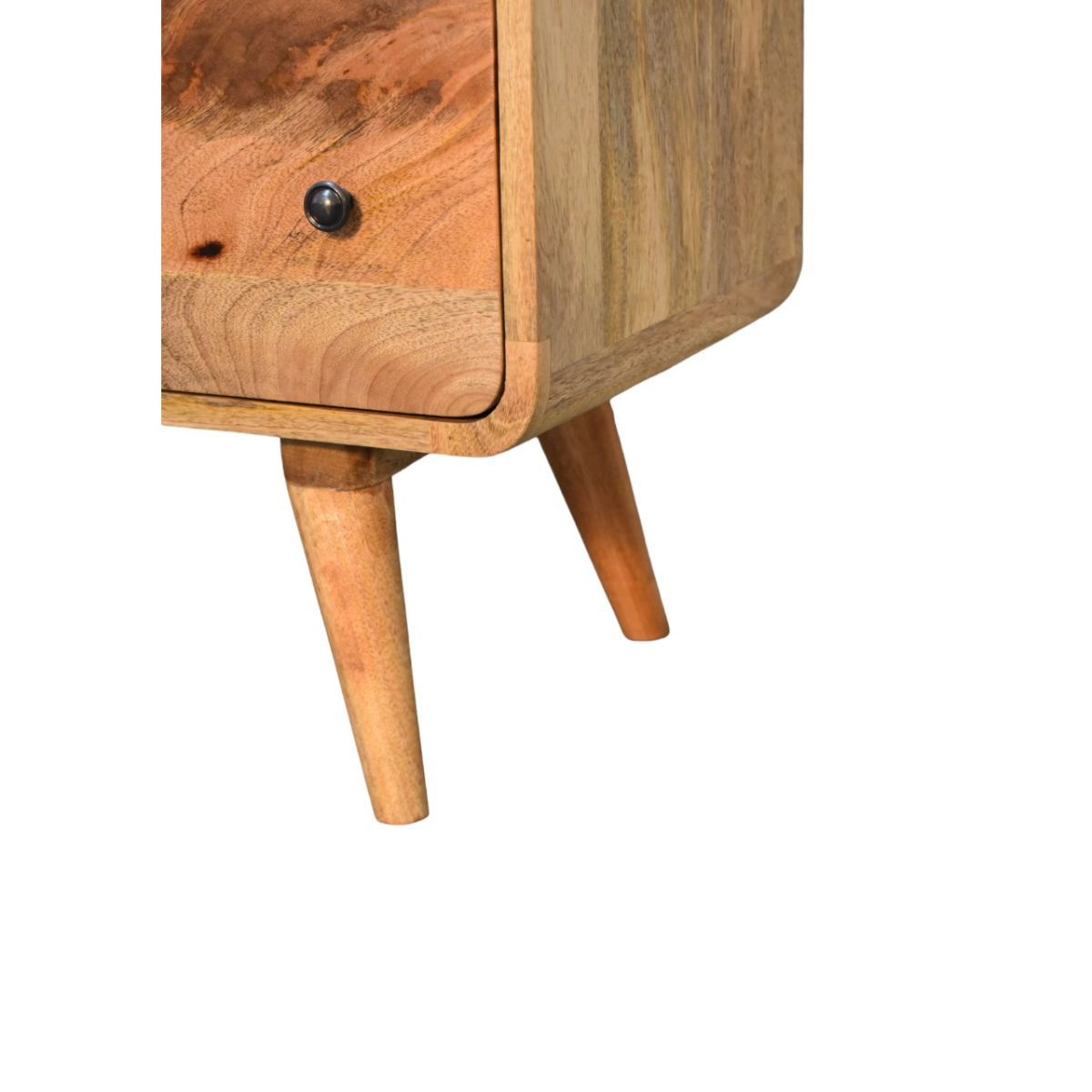 Artisan Furniture Solid Mango Wood Large Curved Oak-ish Chest