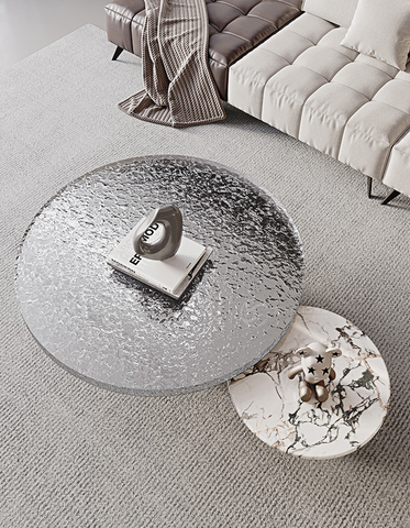 Eirik Coffee Table & Side Table, Marble & Acrylic