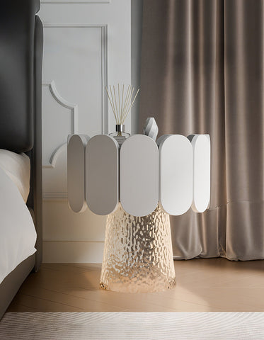 Thapa Bedside Table With Storage & Light Strip
