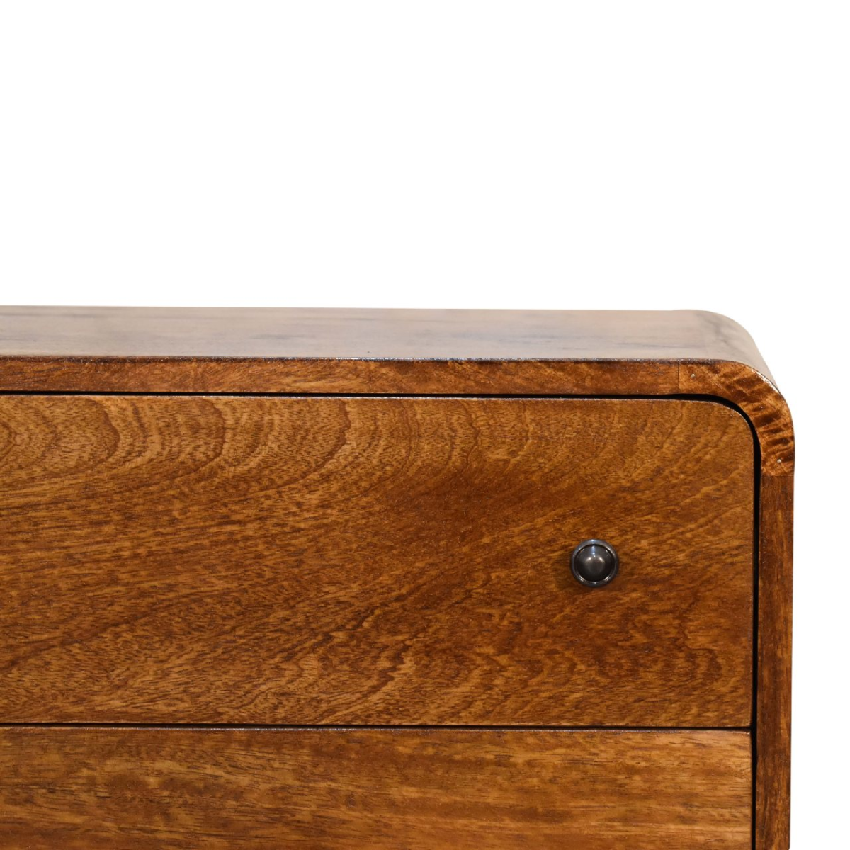 Artisan Furniture Solid Mango Wood Mini Curved Chestnut Chest