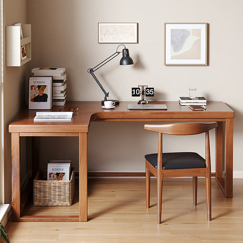 Amari L Shape Office Desk With Chest of Drawers, More Colors