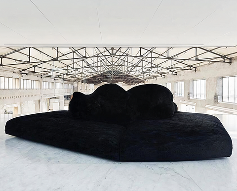 White Bear Cozy Sofa, Four Seater Sofa, Corduroy