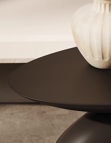 Stone Shape Side Table, Black