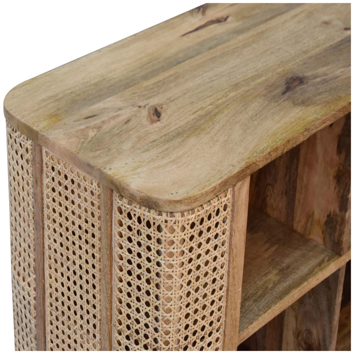 Artisan Furniture Solid Mango Wood Larissa Open Double Cabinet