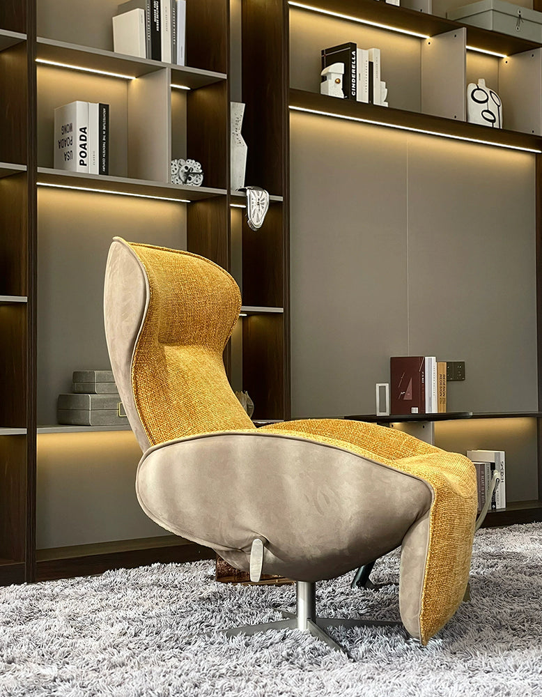 Abt Swivel Lounge Chair With Recliner, Linen