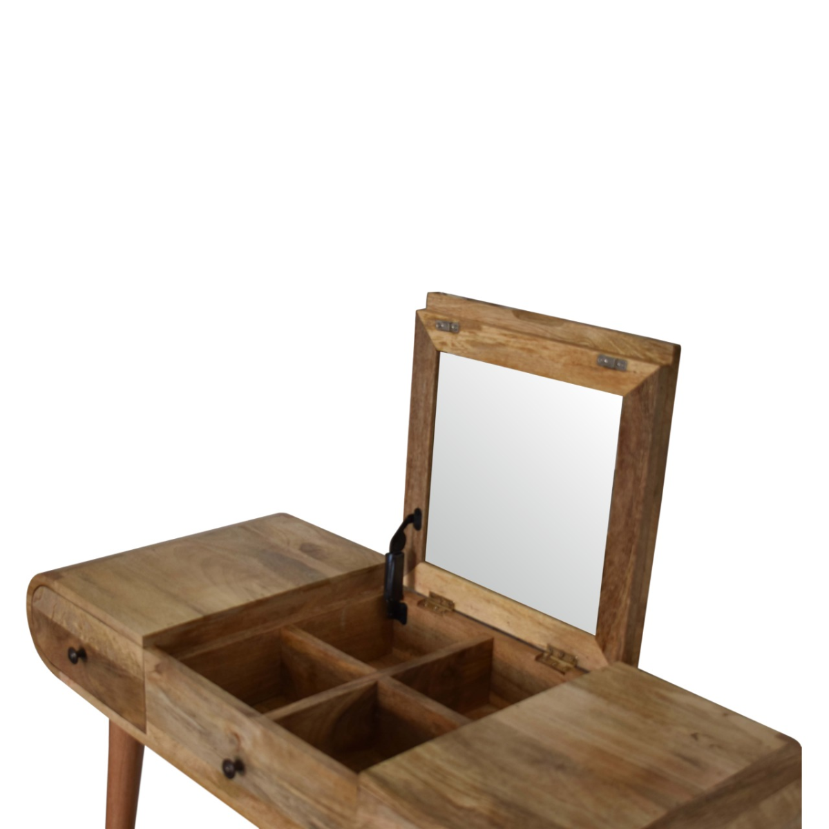Artisan Furniture Solid Mango Wood Oak-ish Round Dressing Table 100x80x40 cm