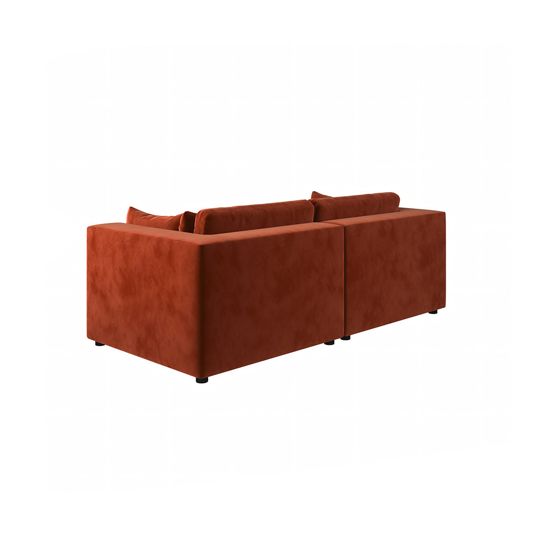 Cantu Loveseat Sofa, Two Seater Sofa, Velvet