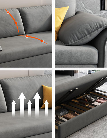 Popov Two Seater Sofa Bed, Three Seater Sofa Bed