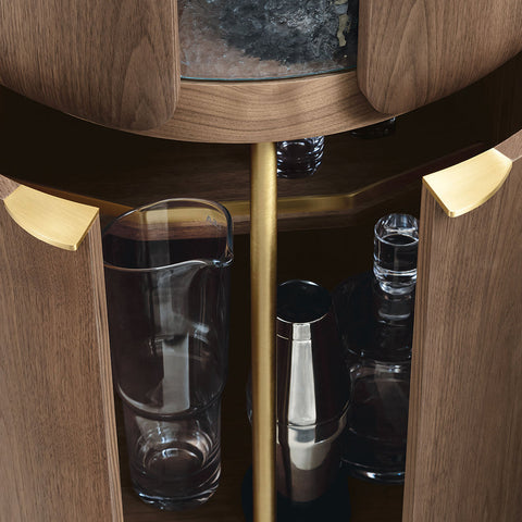 Sakamoto Liquor Cabinet, Wine Storage With Two Doors