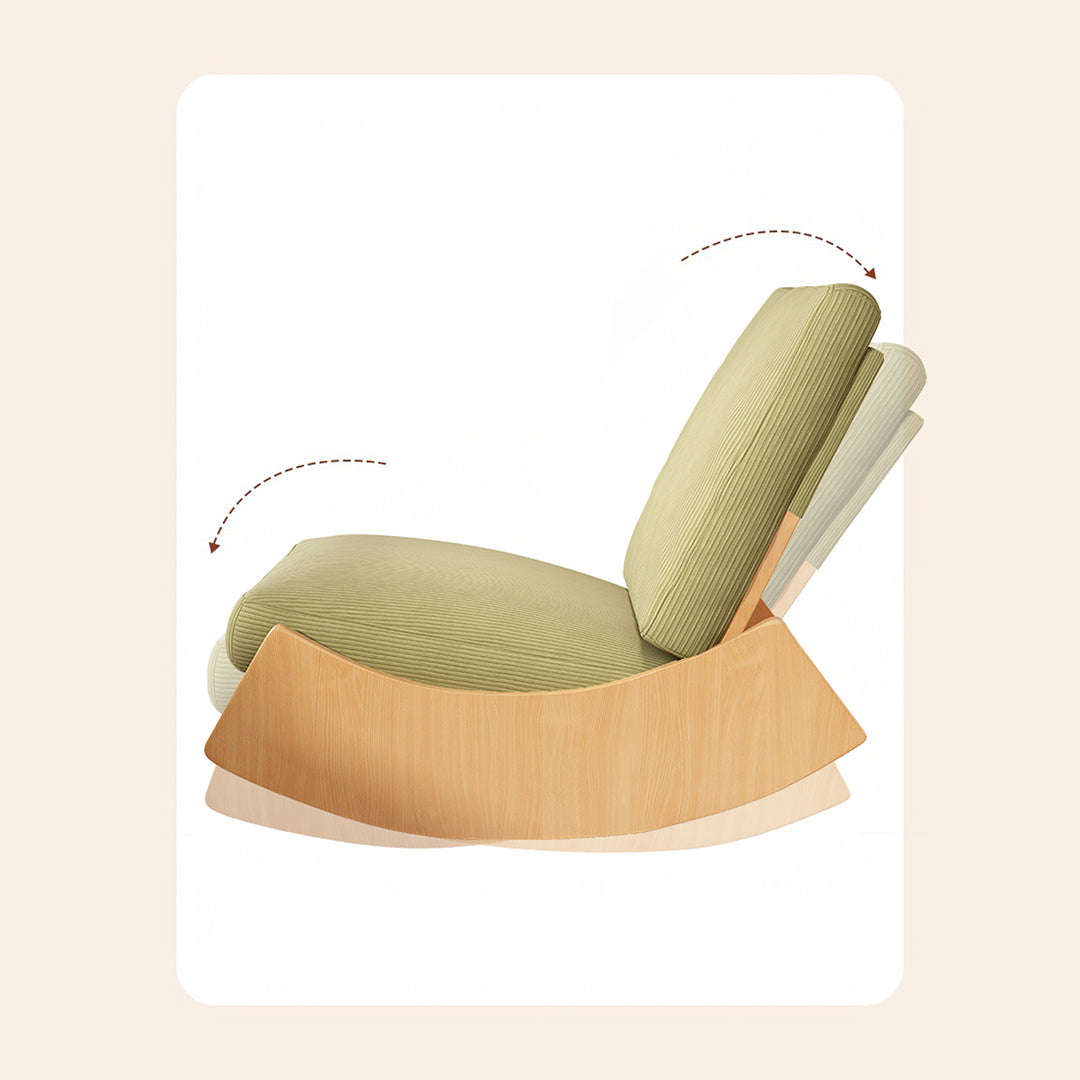 Anaya Rocking Chair, Corduroy & Wood