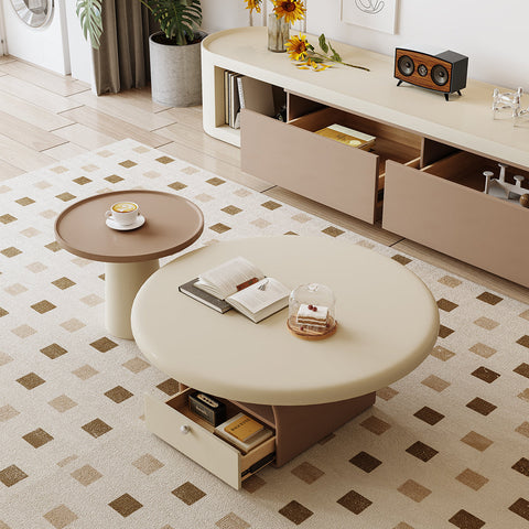 Dinh Nesting Round Coffee Table Set With Storage